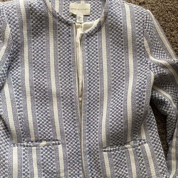 💼Like New Adrienne Vittadini Tweed Blazer, Long Sleeve, Full Zip - Picture 5 of 10